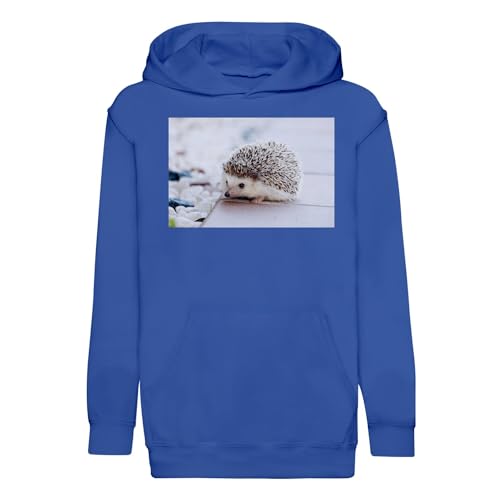 Sweat à capuche enfant hérisson blanc mignon vêtements animaux de jardin nature sauvage