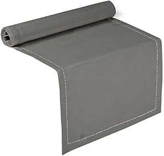 Encasa Homes 100% Cotton Hemstitched Table Runner for 6 seater Dining Of Size 40 x 150 cm - Scotch Blue | Decorative Cloth for Party, Home, Cafes, Restaurant & Hotels - Machine Washable