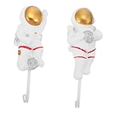Crochets adhésifs mignons crochets utilitaires : avec une forme d'astronaute délicate, ajoutez plus de dessin animé et de charme au crochet mural, petits crochets adhésifs