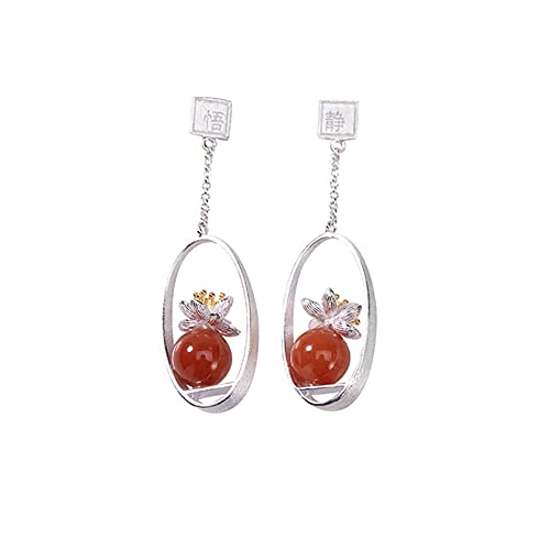 Boucles d'oreilles agate rouge cadeau idéal pour amateurs de yoga