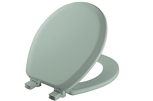 MAYFAIR 41EC 455 Cameron Toilet Seat will Never Loosen and Easily Remove, ROUND, Durable Enameled Wood, Seafoam MAYFAIR 41EC 455 Cameron Toilet Seat will Never Loosen and Easily Remove, ROUND, Durable Enameled Wood, Seafoam