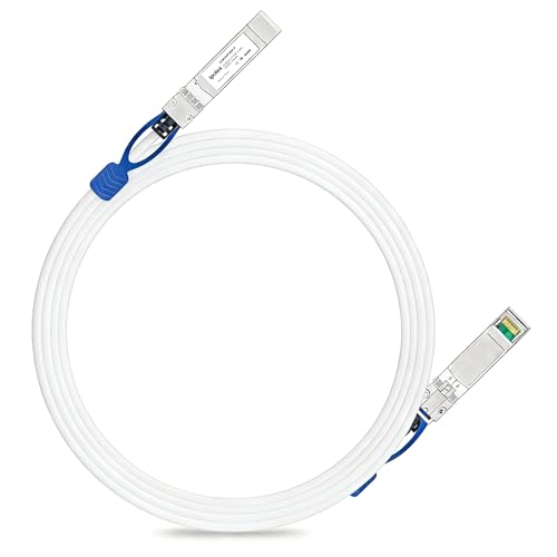 Image of ipolex 25G SFP28 DAC Cable 0.5m(1.6ft), 25G SFP28 Passive Direct Attach Copper Twinax Cable, Compatible with Cisco SFP-H25GB-CU0.5M, Ubiquiti, MikroTik, Supermicro and More (White)
