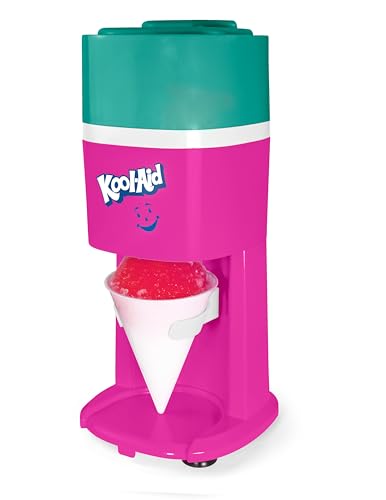 Image of Kool-Aid Shave Ice and Snow Cone Machine, Multi-Use Ice Shaver for Frozen Treats, Slushies, Snow Cones, and More - Reusable Cup and Ice Mold, Stainless Steel Blades - Sharkleberry