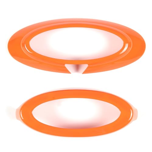 Image of Rear and Front Emblems Trim Ring Cover Compatible with Ford Maverick 2022-2025, Car Front and Rear Logo Circles Cover, Front Hood Rear Trunk Emblem Logo Decorative Accessories (Orange)