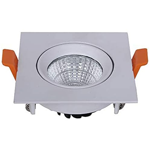 Image of 3-Watt Cool White Square LED COB Spot Light for False Ceiling | Recessed Ceiling Cabinet Downlight & Spotlight | Energy Efficient POP Roof Light - (Pack of 1)