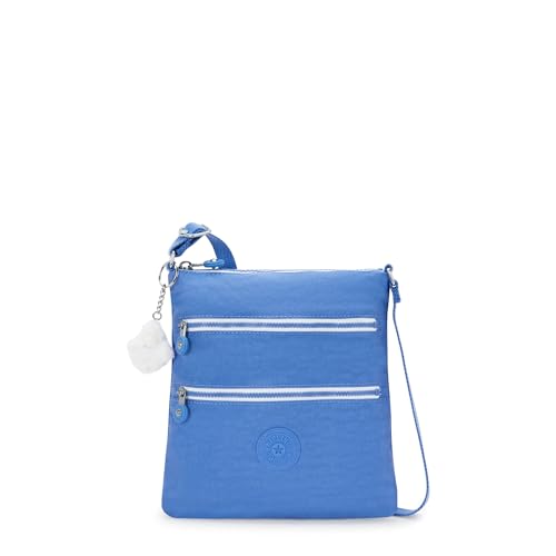 Kipling Mini bolsa tiracolo feminina Keiko, bolsa leve ajustável, alça de ombro durável, Azul coquetel, 8''L x 9''H x 1.25''D, Kipling Bolsa tiracolo feminina Keiko