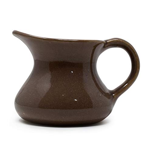 Image of he Himalayan Goods Company - Value Series Stoneware Ceramic Milk Jug or Oil Jug or Pourer or Pitcher 275 ml (Sandal)