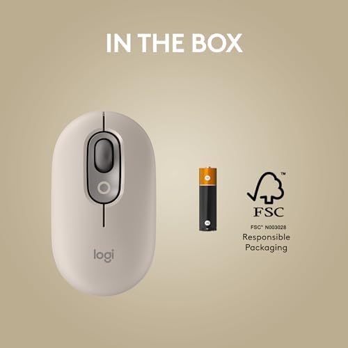 Logitech POP Mouse, Compact and Portable Wireless Bluetooth Mouse - Mist — view 8