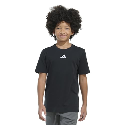 adidas Boys' Short Sleeve Small Embroidered Logo Tee Shirt3