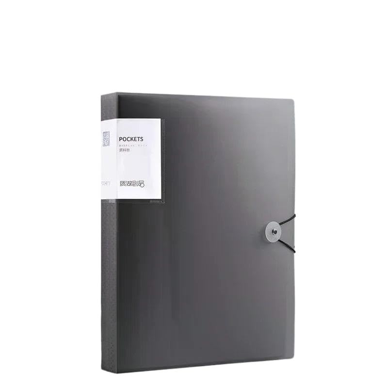 Schnellhefter A4 Farbe Transparent Ordner Dokument Große Kapazität Datei Organizer Score Test PaperHolder Student Datei Datei Fächermappe(Schwarz)