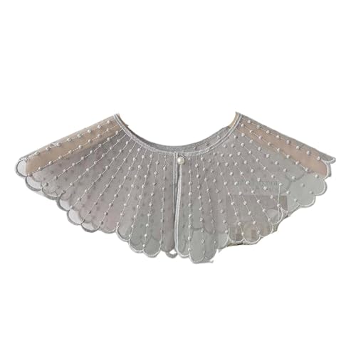Collier détachable femme d'exception en dentelle brodée et perles