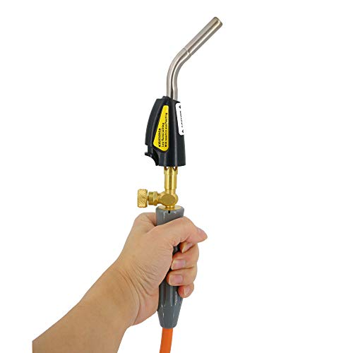 Welding-Torch-Fueled-By-20-lb-Propane-With-Type-1-Valve-OPD-Valve