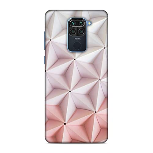 Image of Printed Mobile Back Hard Case Cover for Xiaomi Redmi Note 9 | Pink Stars, Multi Stars Black dot -2180