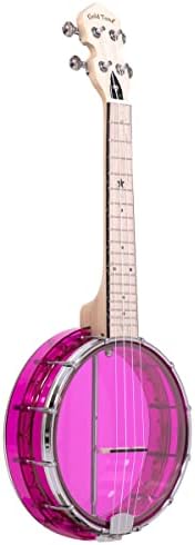Gold Tone Little Gem Ukes, 4-String Ukulele, Right, Purple (LG-A)