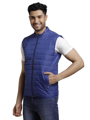 Image of Turtle Men Nylon Solid Regular Fit Sleeveless Windcheater Jacket