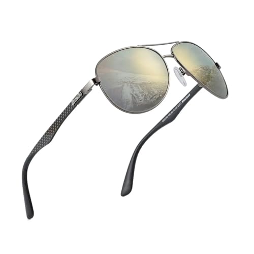 Lunettes de soleil polarisées vintage UV400 pour homme avec protection maximale