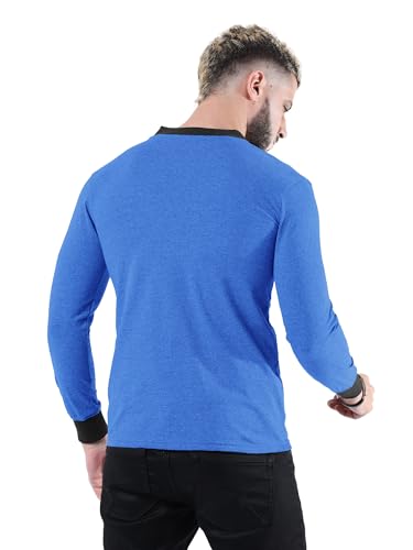Image of fanideaz Mens Premium High Neck Henley T Shirts for Men Branded Full Sleeve Shirt for Men in Pure Cotton Casual & Formal Wear