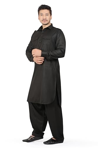 Image of K-ROYALS Full Pathani Suit for Mens /Cotton Blend Pathani kurta payjama set for mens