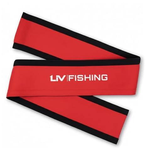 LIV Fishing Neoprene Outboard Motor Sleeve, Engine Hose Cover, Motor Cable Sleeve. Available in Blue, Red, Black and Grey. (Red, 10/38)