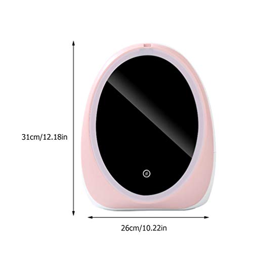 Cabilock Viagem Organizador de Maquiagem Com Espelho E Luz LED Em Forma de Caixa de Jóias Cosméticos