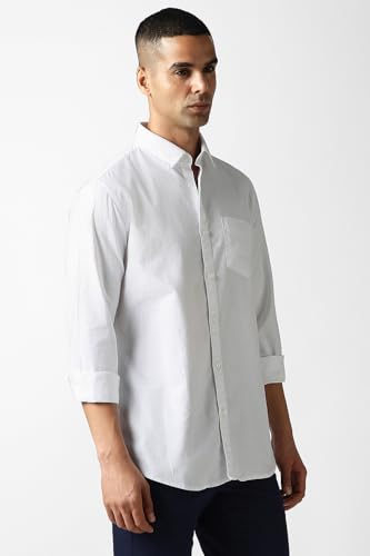 Image of Van Heusen Men's 100% Cotton Solid Regular Fit Casual Shirt