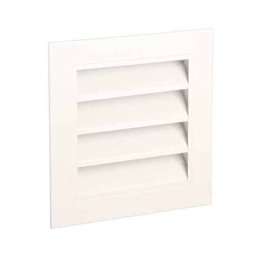 2 Stück Giebelentlüftung Aluminium 25 x 25 cm Metall Große Schuppenentlüftung Quadratische Entlüftungsöffnung Lüftungsschlitzabdeckung für Wand, Decke, Belüftung, Garage zum Entfernen von Wärme