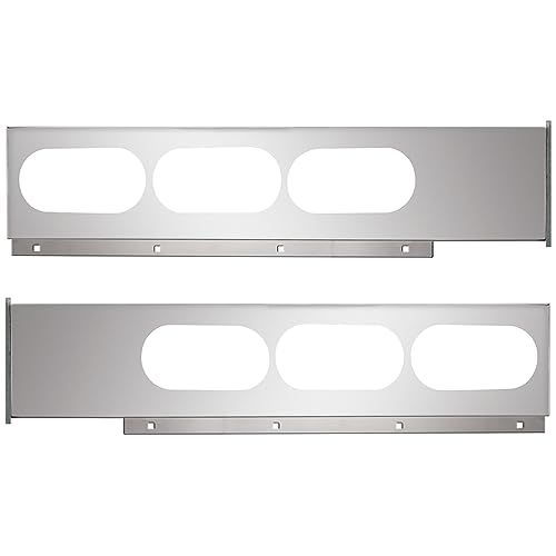 Image of GG Grand General 80332 Stainless Steel Mud Flap Hanger with Oval Light Cut-Outs , Pair