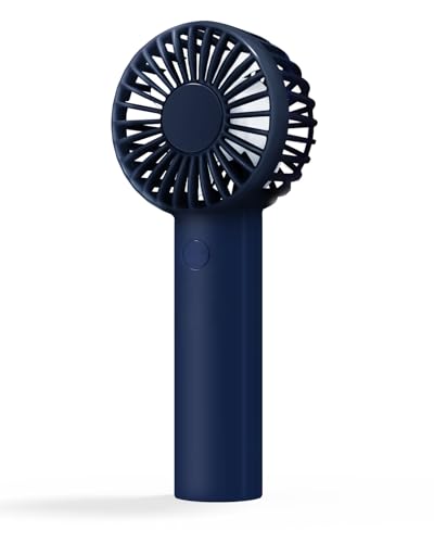 Edvision Mini Handheld Fan, Powerful 3 Speed Portable Personal Fan, Cute and Pocket Design, USB Rechargeable for Makeup/Lash/Travel/Outdoors, Summer Gift for Stylish Girls Women Kids-Dark Blue