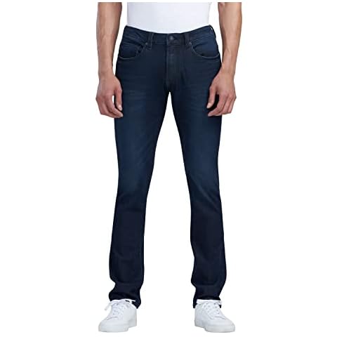 Buffalo David Bitton Men's Slim Ash Jeans, Deep Indigo Wash, 33 x 30 Cover