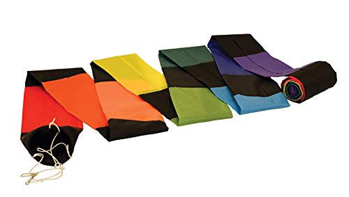 In the Breeze Black and Rainbow Kite Tube Tail, 20-Feet