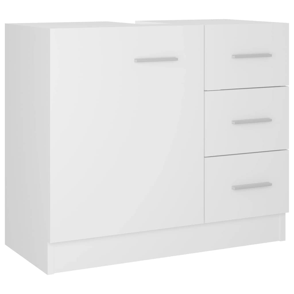 Mobile con Lavello Bianco 63x30x54 cm Legno Ingegnerizzato