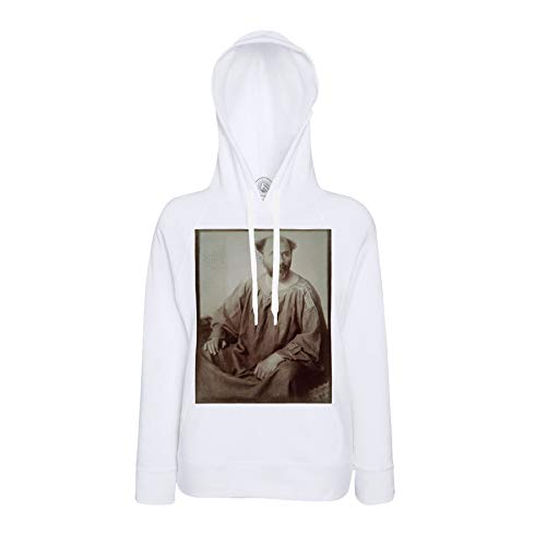 Sweat à capuche Gustave Klimt avec impression portrait d'artiste noir et blanc premium