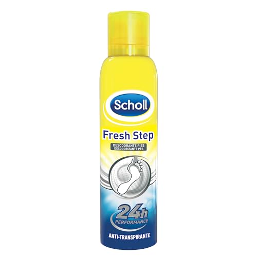 Dr. Scholl's Fresh Step, Desodorante para Pies con Fórmula Antitranspirante, Neutraliza el Olor por 24h y Absorbe la Humedad y el Sudor, 1x150ml