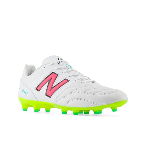 New Balance Men's 442 Team FG V2 Soccer Shoe, White, 7 Wide