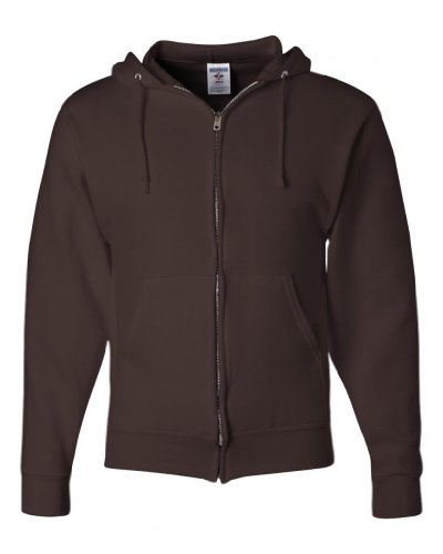 Full-Zip Hoody Hoodie Hooded Sweatshirt - Classic Brown, Medium