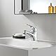 HARNART Wasserhahn Bad Galvanisierung,Waschtischarmatur Kurzversion in modernem Design Waschbecken Armaturen in Edelstahl,Einhebelmischer Mischbatterie für Badezimmer und Gäste-WC