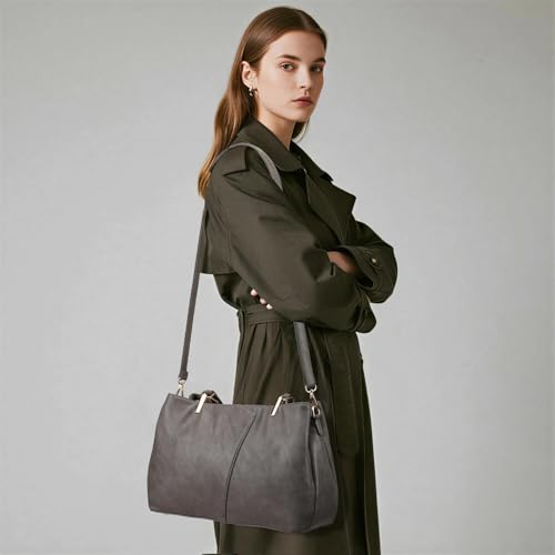 Image of Hobo Bags for Women Large PU Leather Purses and Handbags Shoulder Bags Ladies Crossbody Bags Top Handle Tote Bag