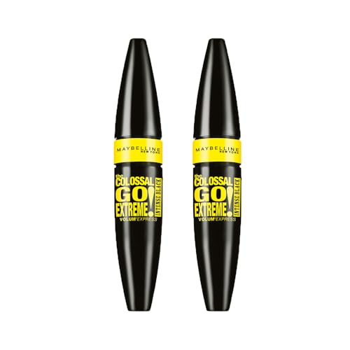 2 x Maybelline New York The Colossal Go Extreme Leather Black Mascara 9.5ml