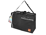 Granori Handgepäck Reisetasche 55x40x23 cm Explorer – Leichte & robuste XL Flugzeug Kabinengepäck Tasche mit riesigem Fassungsvermögen ( 40 Liter) (Schwarz)
