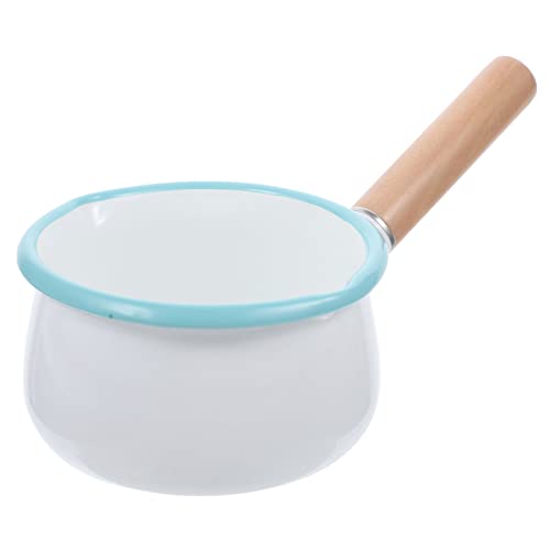 HEMOTON Casserole Émaillée Multi-usage Avec Poignée Ergonomique Idéale Pour Chauffer Lait Et Préparer Repas Casserole Anti-adhésive Pour Cuisine Moderne