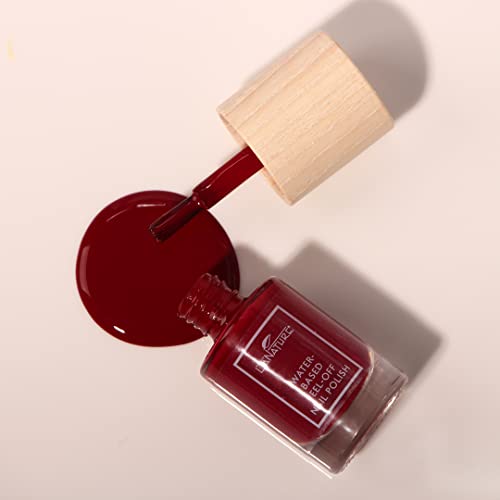 LaNature wasserbassierter Nagellack-Dunkles samtiges Rot- VEGAN - Waterbased Peel-Off Nail Polish - Red Rose, 10 ml – Bild 4