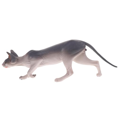 Statua da giardino di gatto senza pelo: quando si insegnano nozioni sugli animali, in particolare sui gatti, questo adorabile di gatto senza pelo è uno strumento utile, miniatura di sphynx
