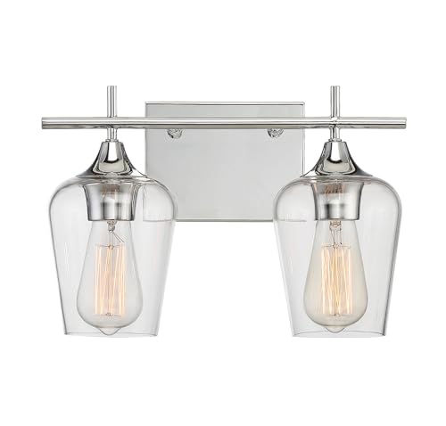 Savoy House 8-4030-2-11 Octave Bohemian Clear Glass Bathroom Vanity Wall Light, 2-Light 120 Total Watts, 10