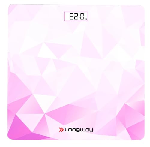 Longway Weight Machine for Home | Digital Bathroom Scale for Human Body Weight Measurement | Extra Thick Tempered Glass with LCD Display | 3 Years Warranty (Pink | Max Weight 180Kgs | Sapphire) at ₹399 (79% Off) – Amazon