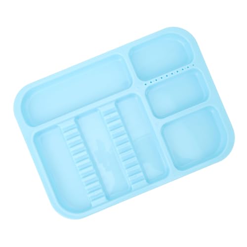 Plateau dentaire bleu à compartiments en plastique pour outils - 7