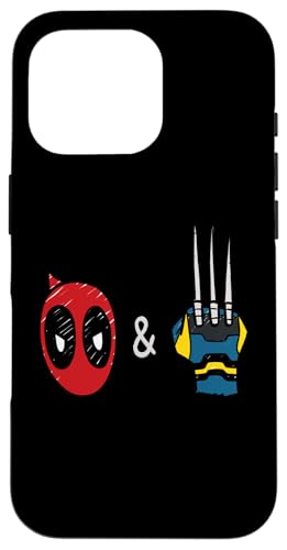 Marvel Studios Deadpool & Wolverine Mask & Claw Emoji Icons Case for iPhone 16 Pro