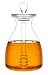 Mkono Honey Pot Glass Honey Jar with Dipper and Lid Cover for Home Kitchen, Clear,14 Ounces