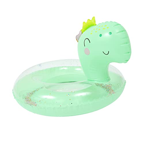 Vaguelly Natación De Dinosaurio De Lentejuelas Flotador De Piscina para Bebés Kit De Arco De Globos De Verano Flotador De Piscina Infantil Nadar Equipo Balsa Green De Polivinilo