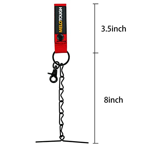 Image of MELOTOUGH 2 PCS Tape Thong for Tool Belt Waist Electricians Tape Strap Holder Chain with Keyring and trigger snap hook