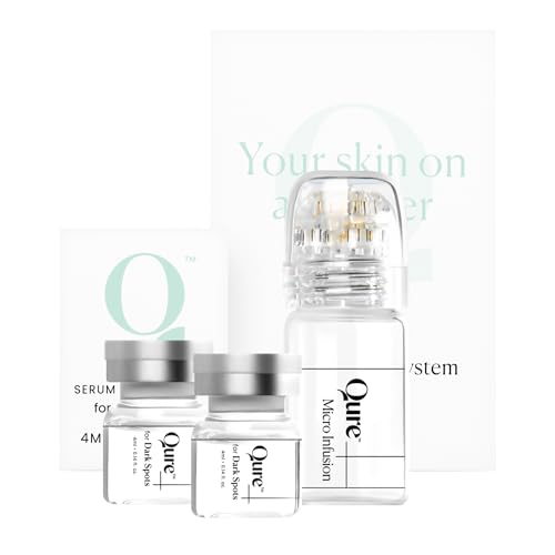 Qure Micro Infusion System for Face & Neck - Facial Moisturizing Essence, Hydrating Serum for All Skin Types, Refreshed Skin - 1-Month Supply